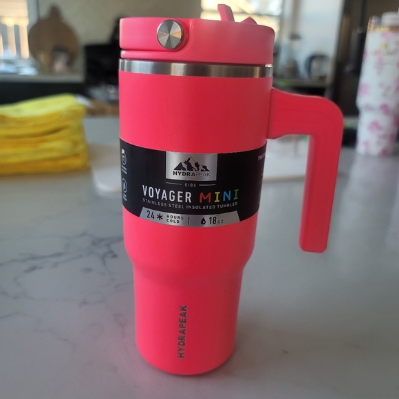 New HYDRAPEAK Kids Voyager Mini Stainless Steel Insulated Tumbler 18oz Hot Pink - Picture 1 of 12